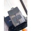 Zaino Dior Saddle con Patta Jacquard Grigio Obliquo