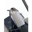 Zaino Dior Saddle con Patta Jacquard Grigio Obliquo
