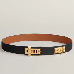 Cintura Hermès Collier de Chien 32 Nero Epsom Vitello