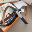 Cintura Hermès Kelly 18 Blu Notte Epsom