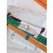 Alta gamma replica Cintura Hermès Kelly 18 in alligatore lucido color malachite Alta gamma replica Cintura Hermès Kelly 18 in alligatore lucido color malachite