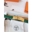 Alta gamma replica Cintura Hermès Kelly 18 in alligatore lucido color malachite Alta gamma replica Cintura Hermès Kelly 18 in alligatore lucido color malachite