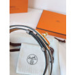 Cintura Hermès Kelly 18 in alligatore lucido color tourterelle
