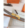 Cintura Hermès Kelly 18 in alligatore lucido color tourterelle