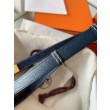 Alta gamma replica Cintura Hermès Kelly Jean 18 in denim ed Epsom