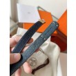 Alta gamma replica Cintura Hermès Kelly Jean 18 in denim ed Epsom