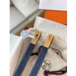 Alta gamma replica Cintura Hermès Kelly Jean 18 in denim ed Epsom