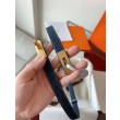Alta gamma replica Cintura Hermès Kelly Jean 18 in denim ed Epsom