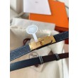 Alta gamma replica Cintura Hermès Kelly Jean 18 in denim ed Epsom