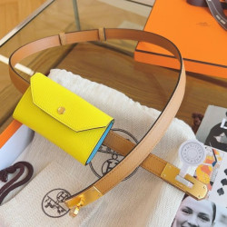 Cintura Hermès Kelly Pocket 18 Biscuit e Pelle di Vitello Epsom Soufré