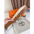 Cintura Hermès Luck reversibile, 38 mm, pelle di vitello Epsom Oro e Bianco