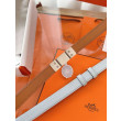Pari all'originale replica Cintura Hermès Rivale 18 in pelle di vitello Epsom Blu Brume Pari all'originale replica Cintura Hermès Rivale 18 in pelle di vitello Epsom Blu Brume