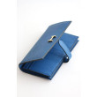 Dettagli perfetti Replica Portafoglio lungo Hermès Bearn fatto a mano in pelle di vitello Epsom blu Francia imitazione Outlet