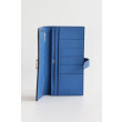 Dettagli perfetti Replica Portafoglio lungo Hermès Bearn fatto a mano in pelle di vitello Epsom blu Francia imitazione Outlet