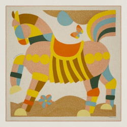 falso Hermes Beige Il mio primo scialle galoppo 140