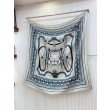 falso Replica Scialle Hermès Grigio Phaeton's Wheels Bandana 140 imitazione Outlet