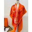 falso Replica Scialle Hermes Orange Projets Carres 140 imitazione Outlet