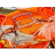 falso Replica Scialle Hermes Orange Projets Carres 140 imitazione Outlet