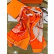 falso Replica Scialle Hermes Orange Projets Carres 140 imitazione Outlet