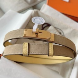 Replica qualità specchio Cintura Hermès Kelly 18 in tela Officier ed Epsom