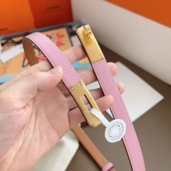 Replica qualità specchio Cintura Hermès Kelly 18 Rosa Epsom