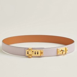 Replica qualità specchio Cintura Hermès Collier de Chien 32 Malva Chiaro Epsom