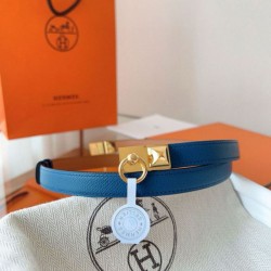 Replica Pari all'originale Hermès Rivale 18 Belt in Vitello Epsom Blu Replica Pari all'originale Hermès Rivale 18 Belt in Vitello Epsom Blu