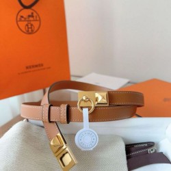 Replica qualità specchio Cintura Hermès Rivale 18 in vitello Epsom color oro