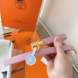Replica Alta gamma Cintura Hermès Rivale 18 in vitello Epsom color malva Sylvestre