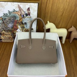 Replica qualità specchio Borsa a spalla Hermes Birkin Light 29 Taupe Clemence