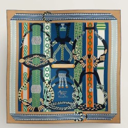 Replica qualità specchio Qualità superiore replica Scialle Hermès Etriers Fantaisie Multicolore 140