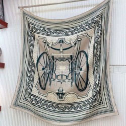 Replica qualità specchio Qualità superiore replica Scialle Hermès Tourterelle Phaeton's Wheels Bandana 140