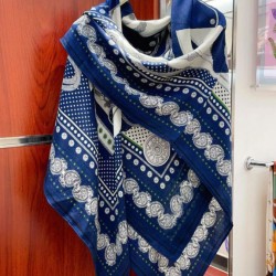 Replica Qualità superiore replica falso Scialle Bandana Hermes Blue Zuavi e Draghi 140 Imitazioni Replica qualità specchio Qualità superiore replica falso Scialle Bandana Hermes Blue Zuavi e Draghi 140