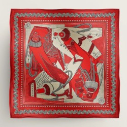 Replica qualità specchio Pari all'originale replica Scialle Bandana Hermes Zuavi e Draghi Rossi 140