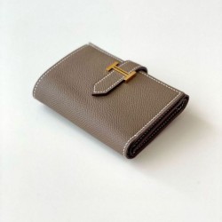 Replica Portafoglio Hermes Bearn ripiegabile fatto a mano Taupe Epsom Replica qualità specchio Portafoglio Hermes Bearn ripiegabile fatto a mano Taupe Epsom