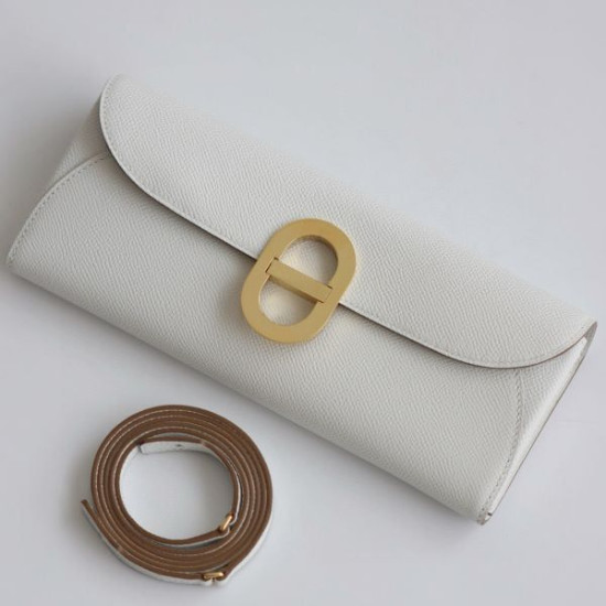 Portafoglio Hermès Maillon To Go in pelle di vitello Epsom grigio chiaro Portafoglio Hermès Maillon To Go in pelle di vitello Epsom grigio chiaro