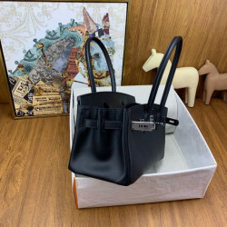 Replica Borsa a spalla Hermès Birkin Light 29 nera in pelle di vitello Swift imitazione Outlet