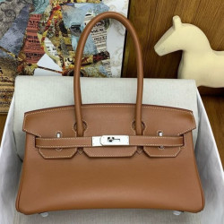 Replica Borsa a spalla Hermès Birkin Light 29 oro in pelle di vitello Swift imitazione Outlet