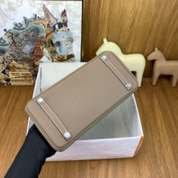 Replica Borsa a spalla Hermes Birkin Light 29 Taupe Clemence imitazione Outlet