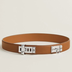 Qualità superiore replica Replica Cintura Hermès Collier de Chien 32 Oro Epsom Vitello imitazione Outlet
