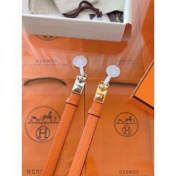 Qualità superiore replica Replica Cintura Hermès Rivale 18 con fibbia Rivale, pelle di vitello Epsom Arancione imitazione Outlet