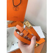 Qualità superiore replica Replica Cintura Hermès Rivale 18 con fibbia Rivale, pelle di vitello Epsom Arancione imitazione Outlet
