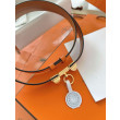 Qualità superiore replica Replica Cintura Hermès Rivale 18 con fibbia Rivale, pelle di vitello Epsom Arancione imitazione Outlet