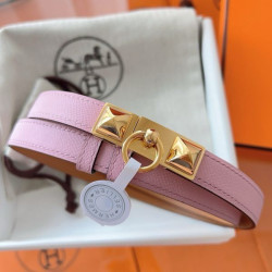 Alta gamma replica Replica Cintura Hermès Rivale 18 in vitello Epsom color malva Sylvestre imitazione Outlet