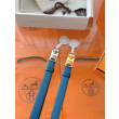 Pari all'originale replica Replica Hermès Rivale 18 Belt in Vitello Epsom Blu imitazione Outlet