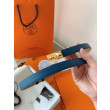 Pari all'originale replica Replica Hermès Rivale 18 Belt in Vitello Epsom Blu imitazione Outlet