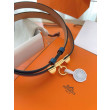 Pari all'originale replica Replica Hermès Rivale 18 Belt in Vitello Epsom Blu imitazione Outlet