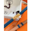 Pari all'originale replica Replica Hermès Rivale 18 Belt in Vitello Epsom Blu imitazione Outlet