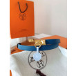 Pari all'originale replica Replica Hermès Rivale 18 Belt in Vitello Epsom Blu imitazione Outlet