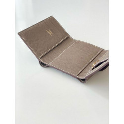 Replica Portafoglio Hermes Bearn ripiegabile fatto a mano Taupe Epsom imitazione Outlet
